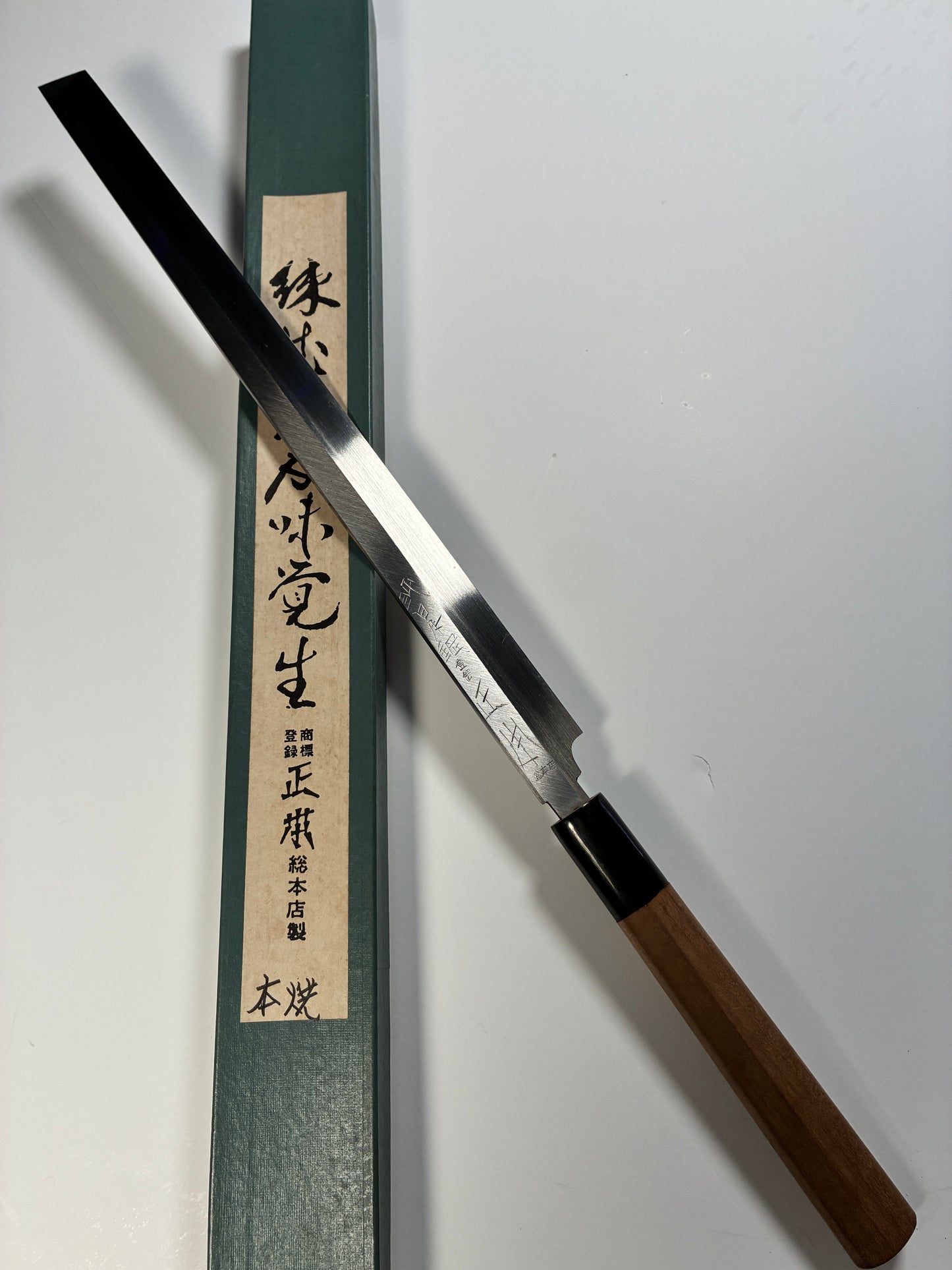 Masamoto Sohonten Honyaki Takohiki 300mm – 1990s NOS Japanese Octopus Sashimi Knife